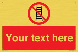 Custom No Ladders Sign